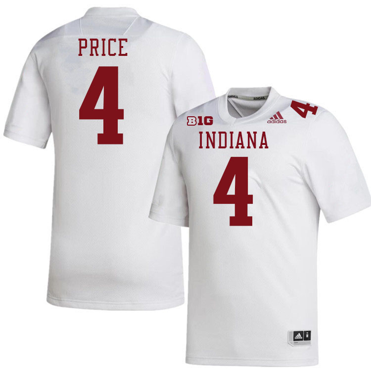 #4 Myles Price Indiana Hoosiers Football Jeresys College Apparels,Uniforms Stitched-White